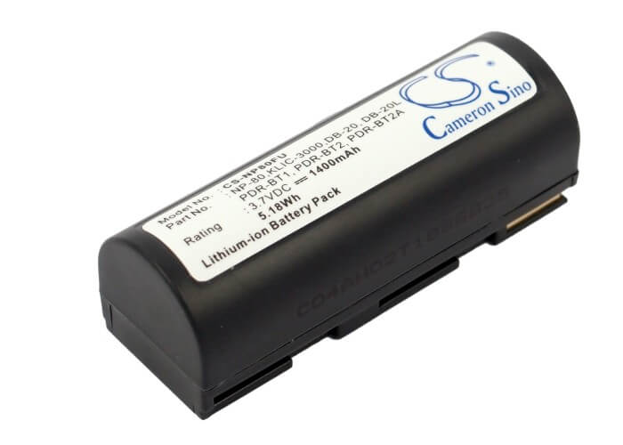3.7V, 1400mAh, Li-ion Battery fits Fujifilm, Finepix 1700z, Finepix 2700, 5.18Wh