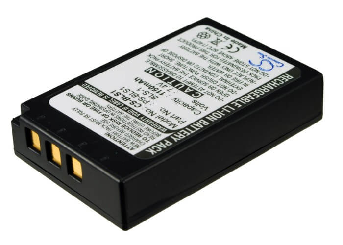 7.4V, 1150mAh, Li-ion Battery fits Olympus, E-400, E-410, 8.51Wh