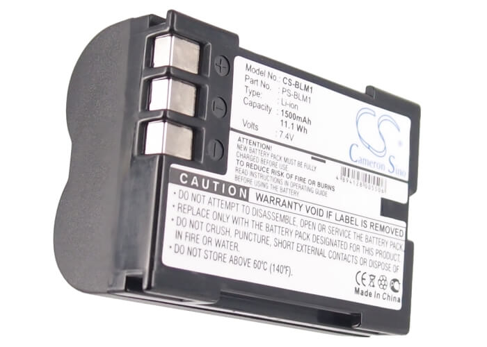 7.4V, 1500mAh, Li-ion Battery fits Olympus, C-7070, C-8080 Wide Zoom, 11.1Wh
