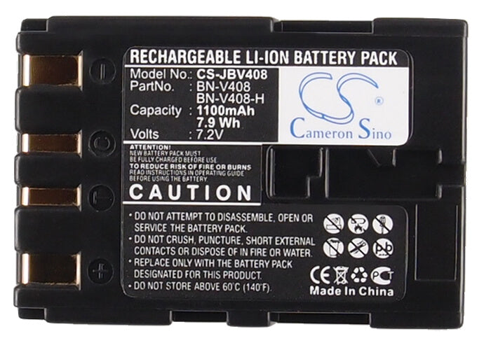 7.4V, 1100mAh, Li-ion Battery fits Jvc, Cu-vh1, Cu-vh1us, 8.14Wh