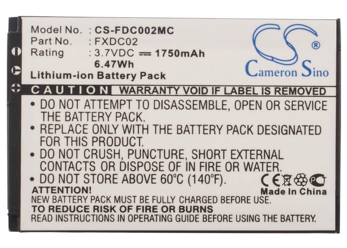 3.7V, 1750mAh, Li-ion Battery fits Drift, Ghost, Ghost S, 6.475Wh