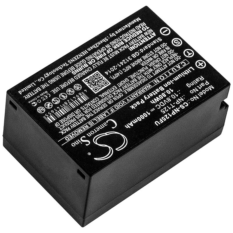 10.8V, 1000mAh, Li-ion Battery fits Fujifilm, Gfx 50s, Medium Format Gfx, 10.8Wh