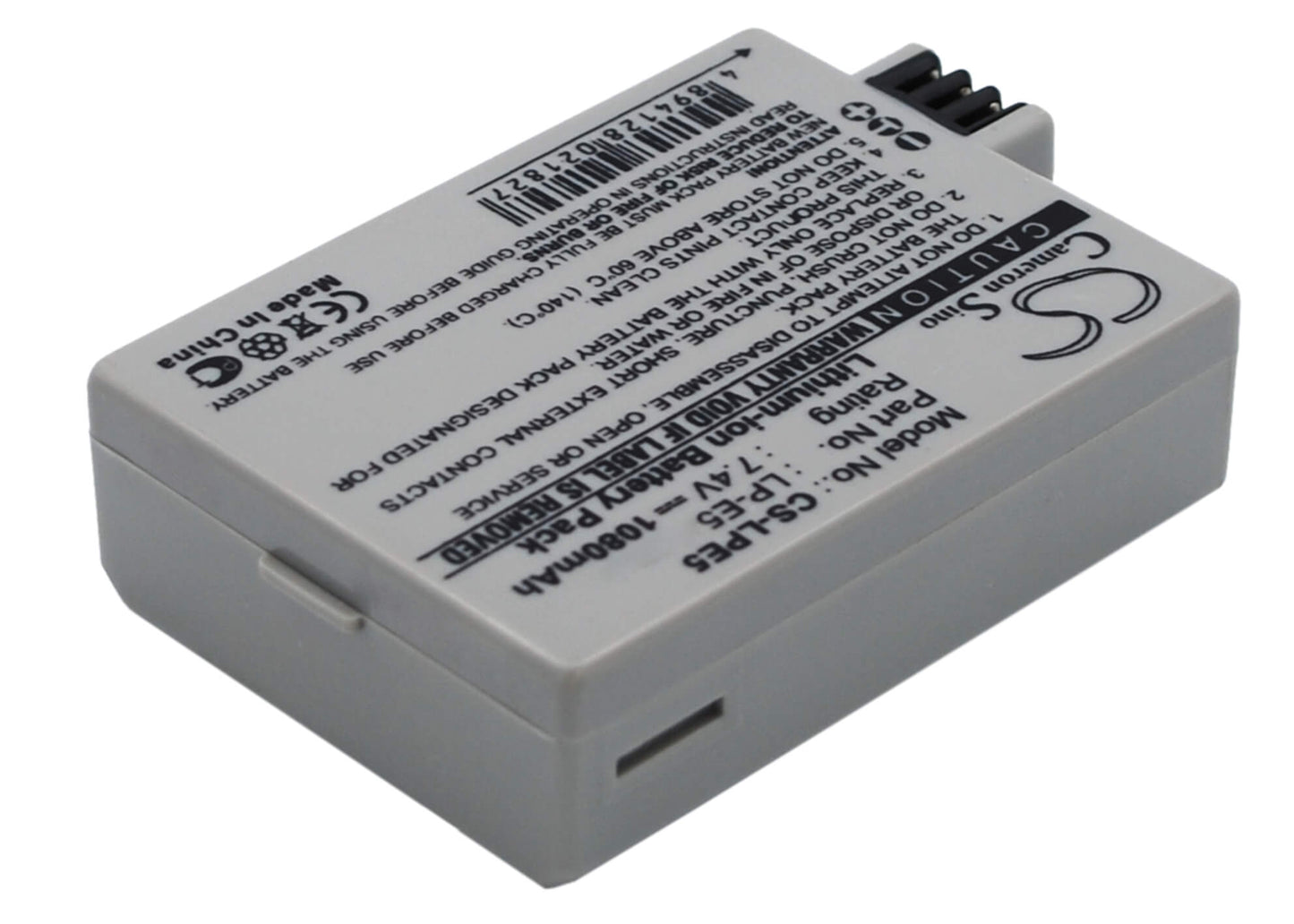 7.4V, 1080mAh, Li-ion Battery fits Canon, Eos 1000d, Eos 450d, 7.992Wh