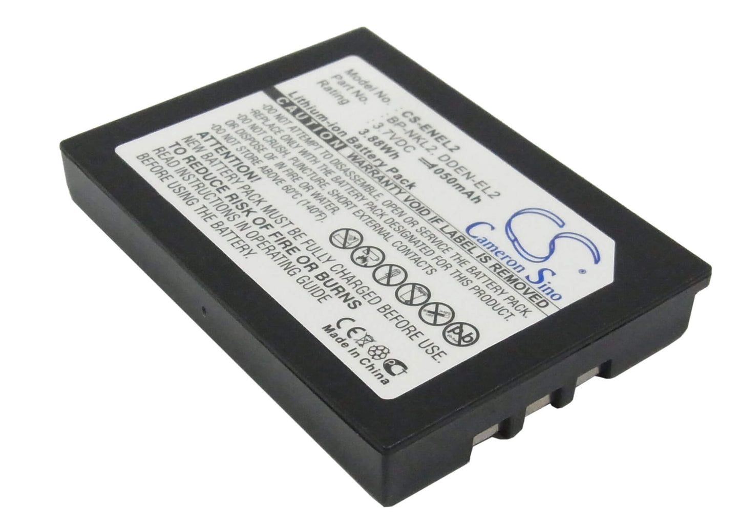 3.7V, 1050mAh, Li-ion Battery fits Nikon, Coolpix 2500, Coolpix 3500, 3.885Wh