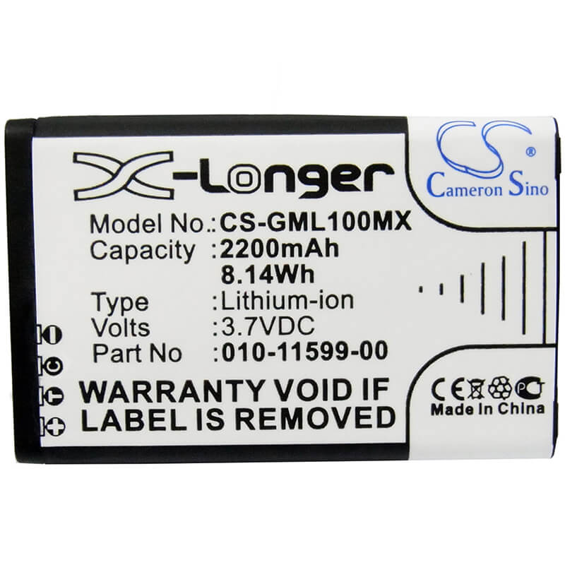 3.7V, 2200mAh, Li-ion Battery fits Garmin, E1gr, E1grvirbelite, 8.14Wh