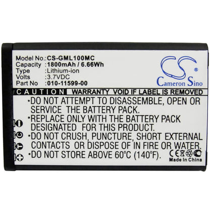 3.7V, 1800mAh, Li-ion Battery fits Garmin, E1gr, E1grvirbelite, 6.66Wh
