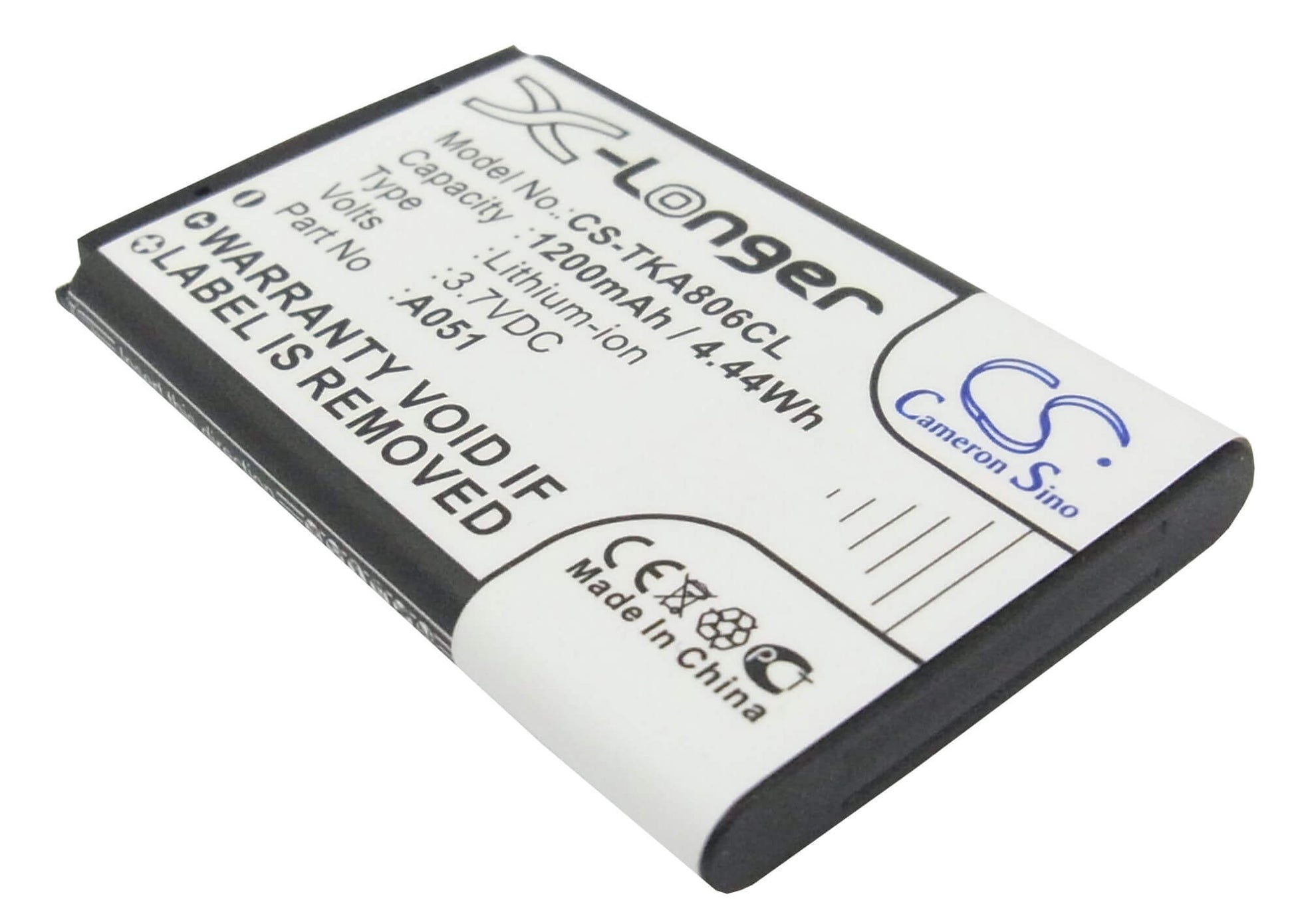 Camera 3.7V, 1200mAh, Li-ion Battery fits Toshiba, Ip4100, 4.44Wh