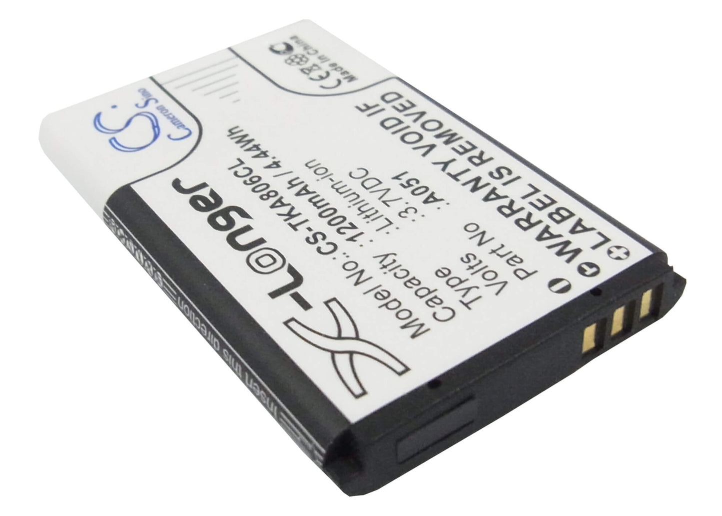 Camera 3.7V, 1200mAh, Li-ion Battery fits Toshiba, Ip4100, 4.44Wh