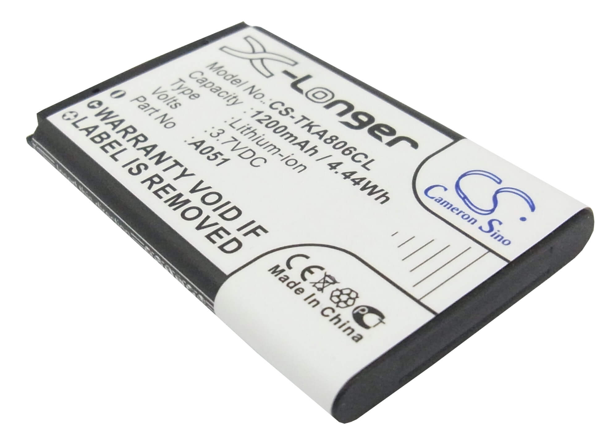 Camera 3.7V, 1200mAh, Li-ion Battery fits Telekom, A806, 4.44Wh