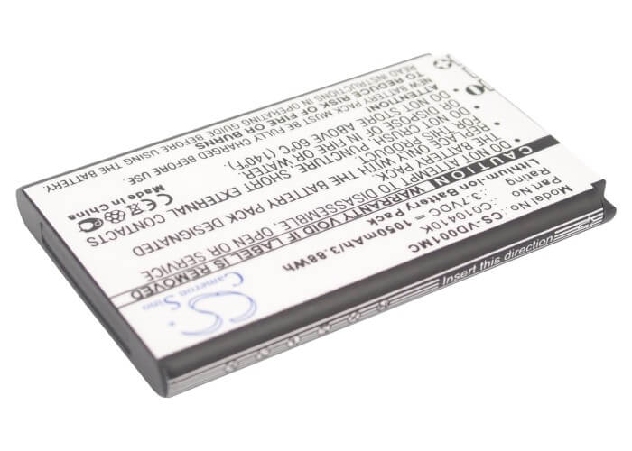 3.7V, 1050mAh, Li-ion Battery fits Aiptek, Mini Pocketdv 8900, Mini Pocketdv M1, 3.885Wh
