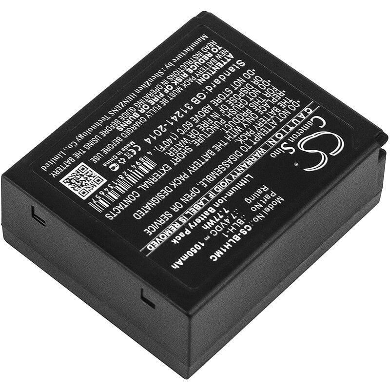 7.4V, 1050mAh, Li-ion Battery fits Olympus, E-m1, E-m1 Mark Ii, 7.77Wh