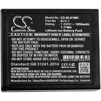 7.4V, 1050mAh, Li-ion Battery fits Olympus, E-m1, E-m1 Mark Ii, 7.77Wh