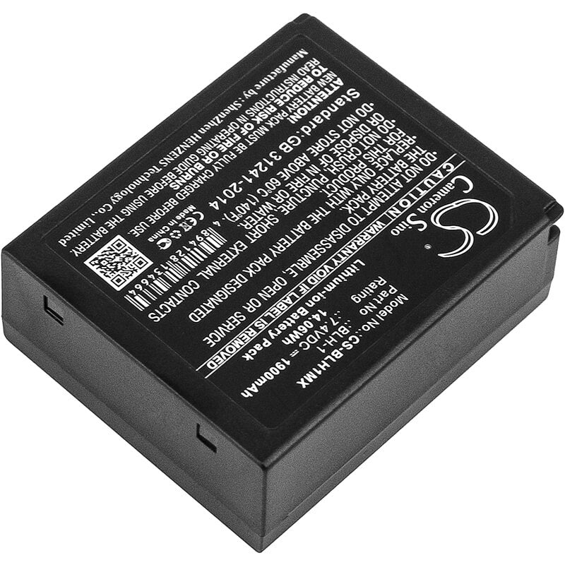 7.4V, 1900mAh, Li-ion Battery fits Olympus, E-m1, E-m1 Mark Ii, 14.06Wh