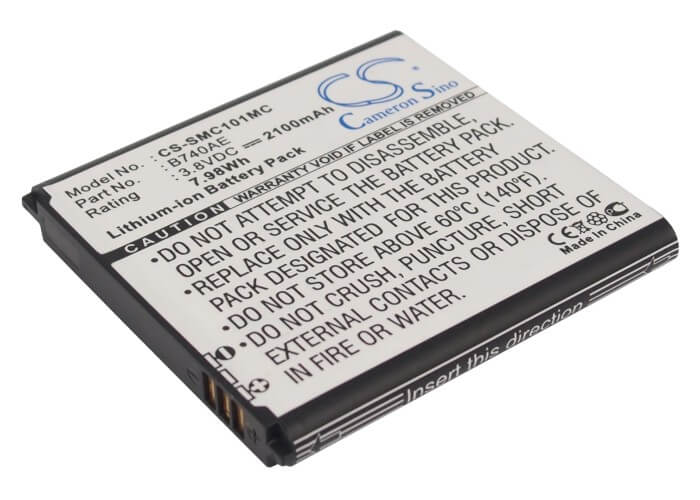 3.8V, 2100mAh, Li-ion Battery fits Samsung, Galaxy K, Galaxy S4 Zoom Lte, 7.98Wh
