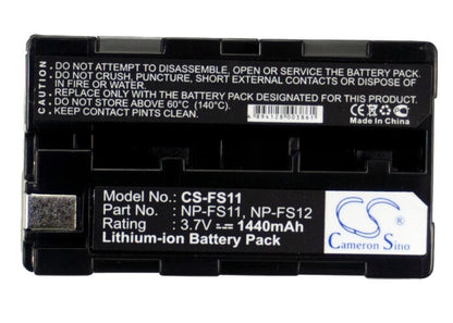 3.7V, 1440mAh, Li-ion Battery fits Sony, Ccd-cr1, Ccd-cr1e, 5.328Wh