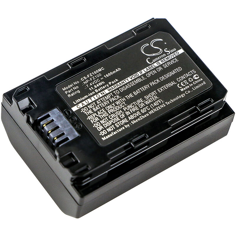 7.4V, 1600mAh, Li-ion Battery fits Sony, A7 Mark 3, A7r Mark 3, 11.84Wh