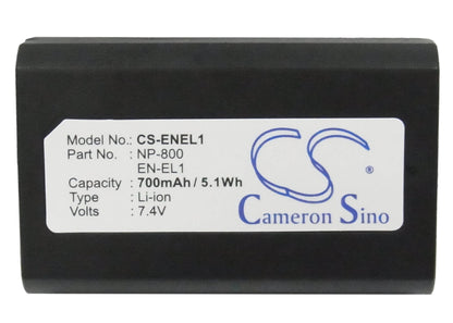 7.4V, 700mAh, Li-ion Battery fits Minolta, Dg-5w, Dimage A200, 5.18Wh