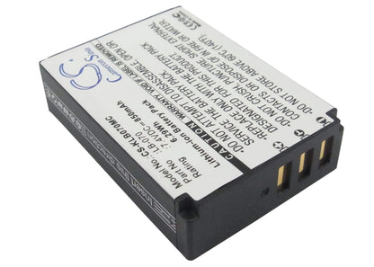 7.4V, 850mAh, Li-ion Battery fits Kodak, Pixpro Az651, Pixpro Az651 Astro Zoom, 6.29Wh