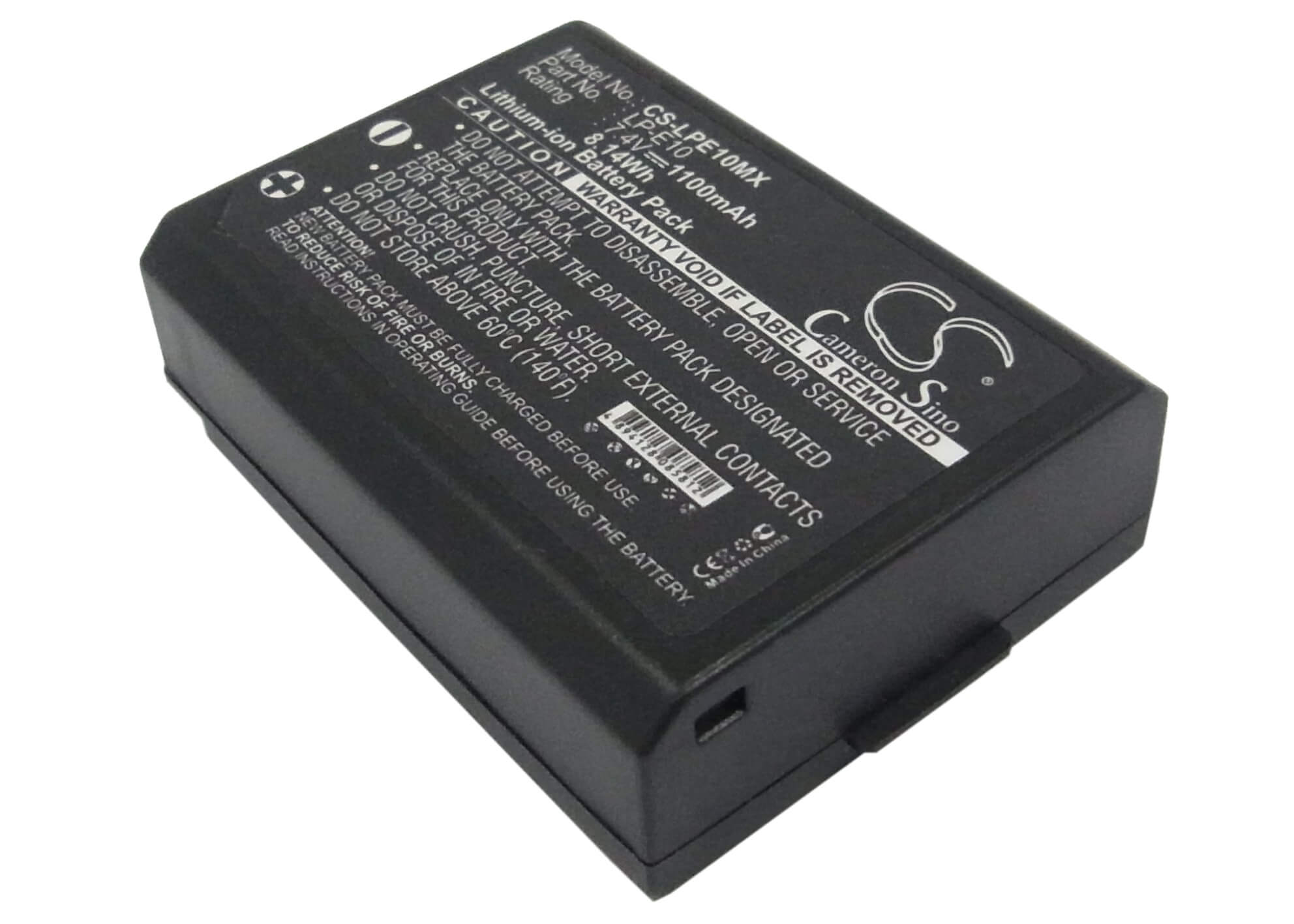 7.4V, 1100mAh, Li-ion Battery fits Canon, Eos 1100d, Eos 1200d, 8.14Wh
