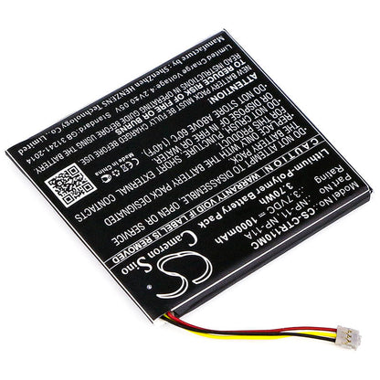 3.7V, 1000mAh, Li-Polymer Battery fits Casio, Tr Mini, Tr-m11, 3.7Wh