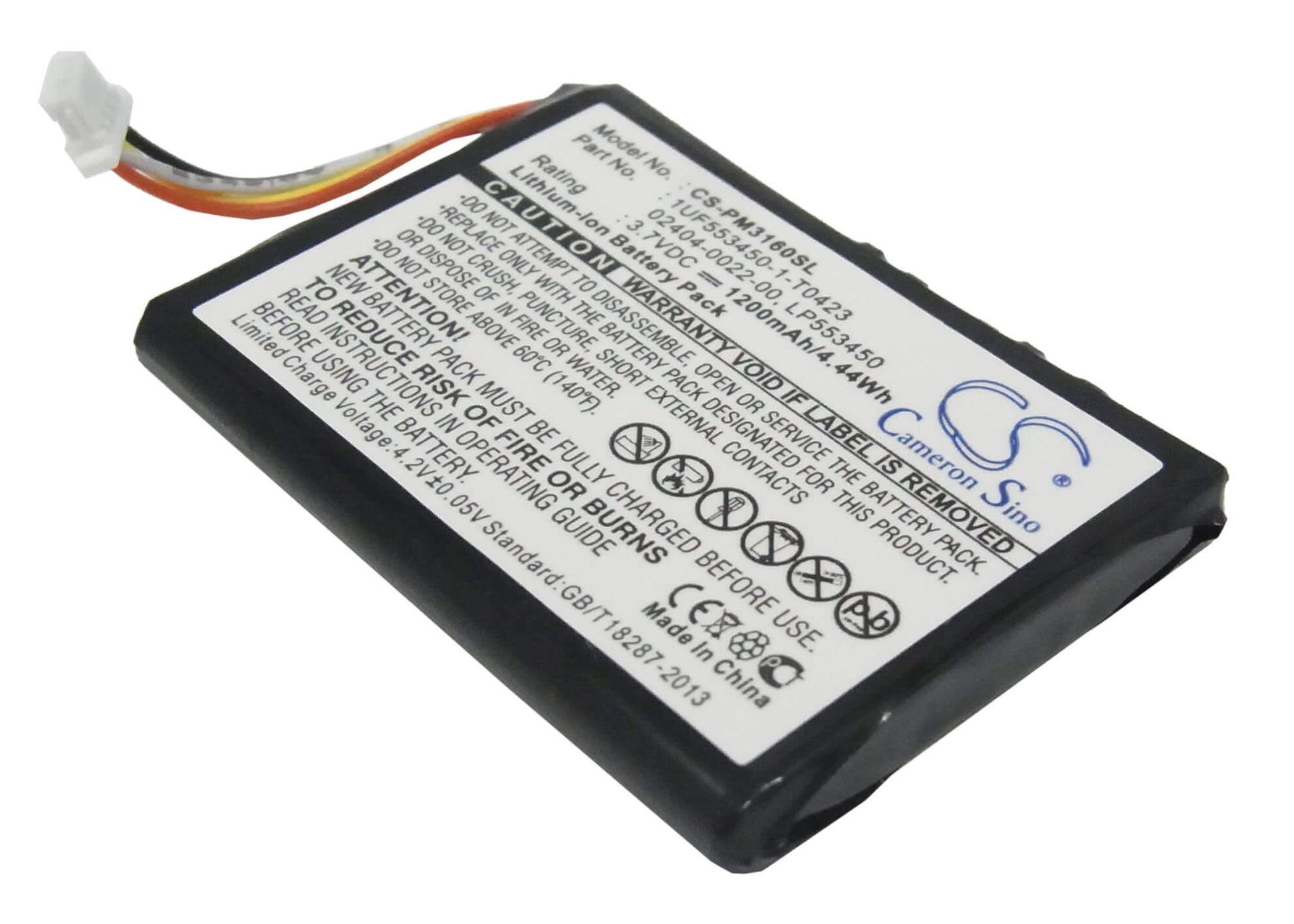 3.7V, 1200mAh, Li-ion Battery fits Flip, 3rd, F460, 4.44Wh