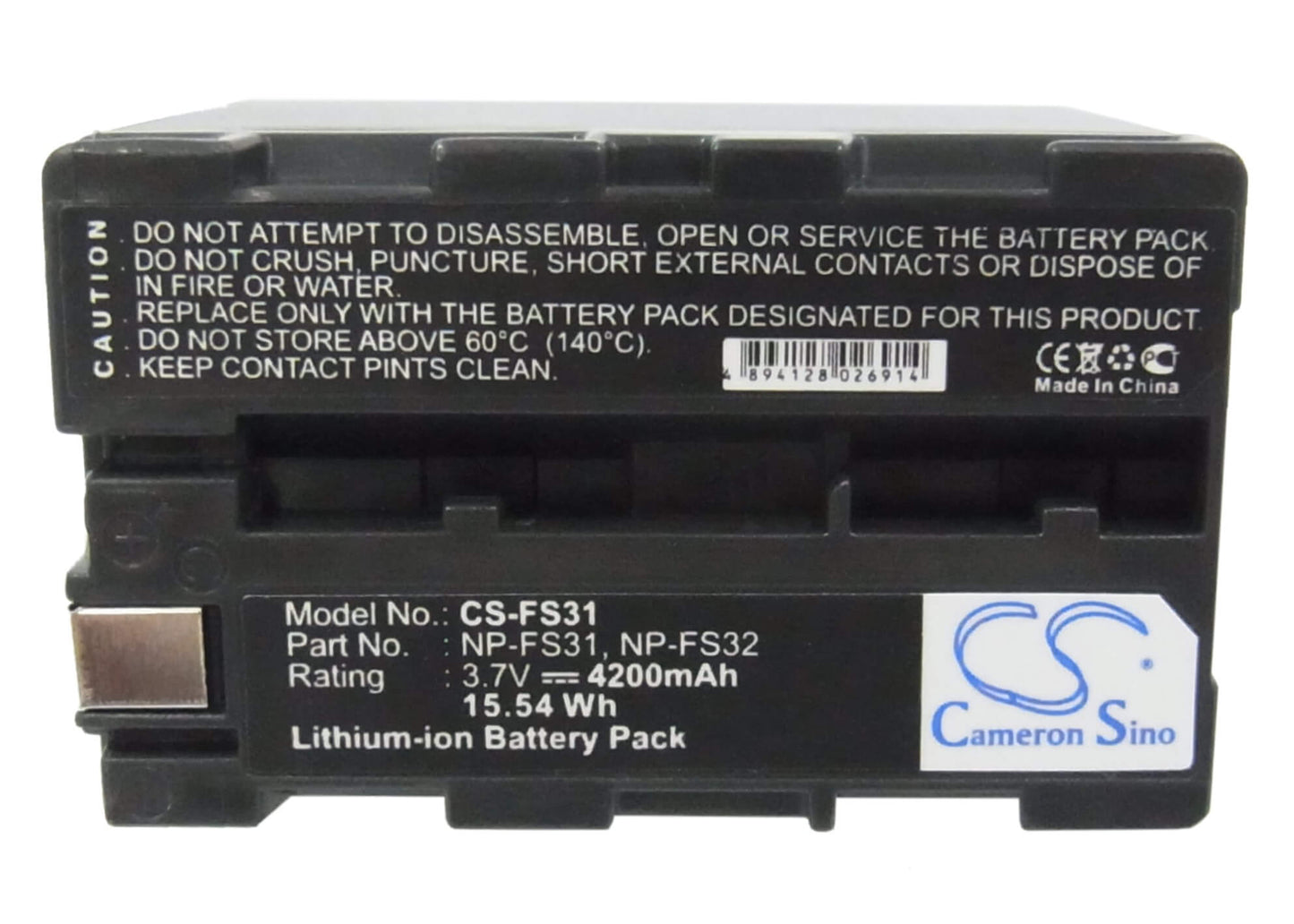3.7V, 4200mAh, Li-ion Battery fits Sony, Dcr-pc1, Dcr-pc1e, 15.54Wh
