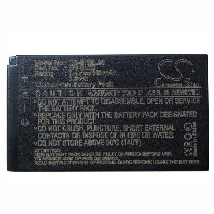 7.4V, 850mAh, Li-ion Battery fits Nikon, 1 Aw1, 1 J1, 6.29Wh