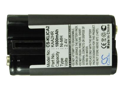 2.4V, 1800mAh, Ni-MH Battery fits Rollei, Dp8300, Dp8330, 4.32Wh