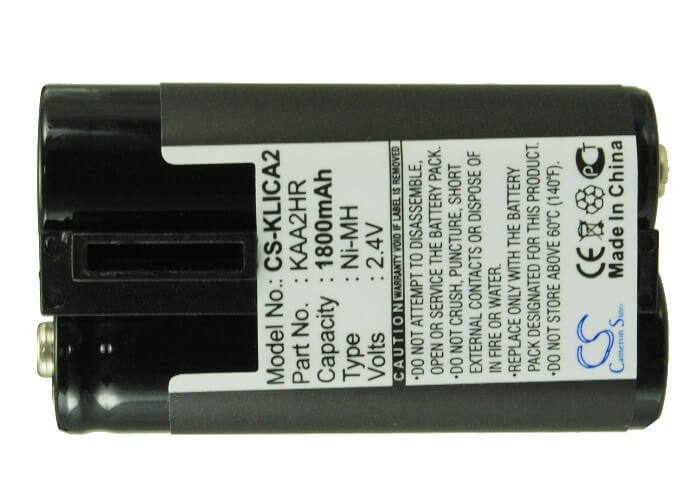 2.4V, 1800mAh, Ni-MH Battery fits Polaroid, Pr-123dg, 4.32Wh