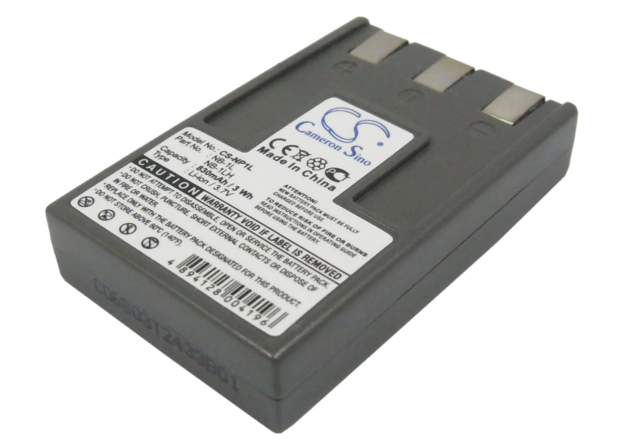 3.7V, 830mAh, Li-ion Battery fits Polaroid, Pdc 5350, Pr-100dg, 3.071Wh