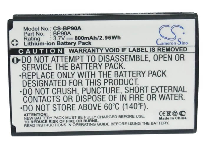 3.7V, 800mAh, Li-ion Battery fits Samsung, Hmx-e10, Hmx-e100p, 2.96Wh