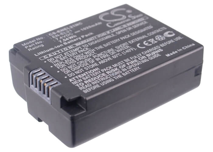 7.4V, 1020mAh, Li-ion Battery fits Nikon, 1 V2, 7.548Wh