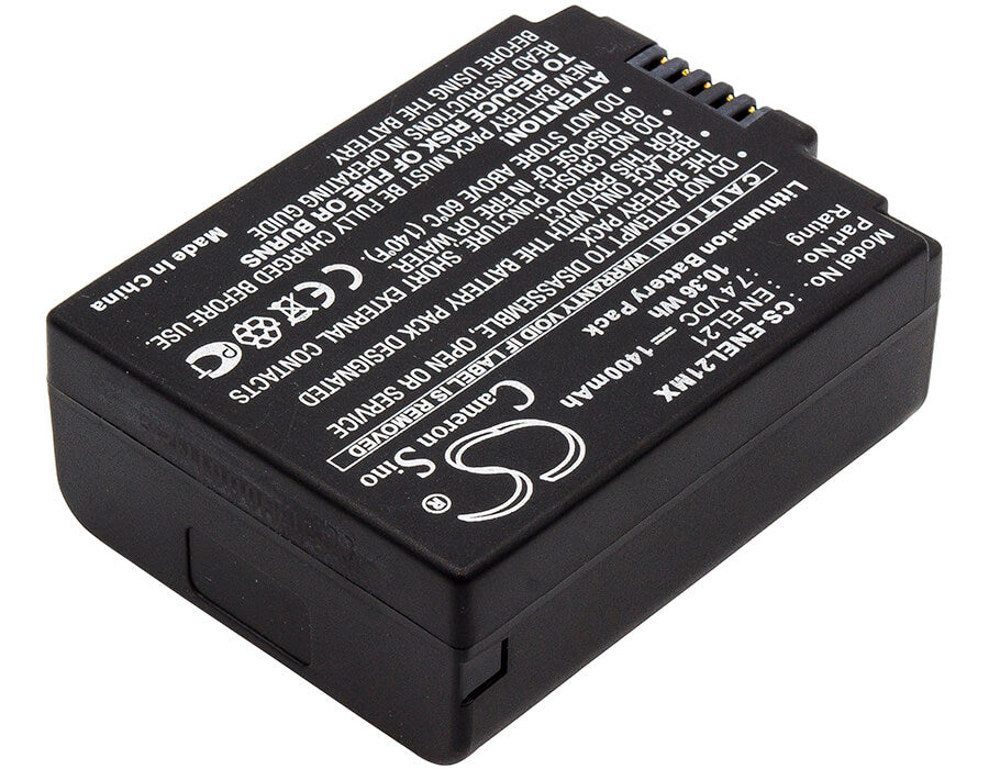 7.4V, 1400mAh, Li-ion Battery fits Nikon, 1 V2, 10.36Wh