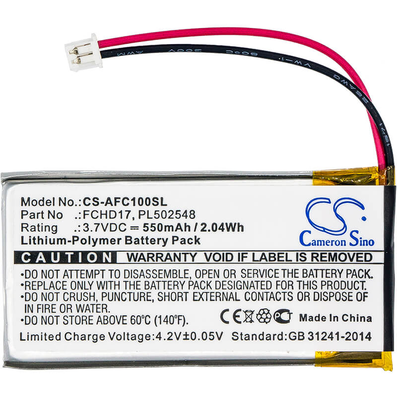 3.7V, 550mAh, Li-Polymer Battery fits Acme, Carc, Flycamone 720p, 2.035Wh