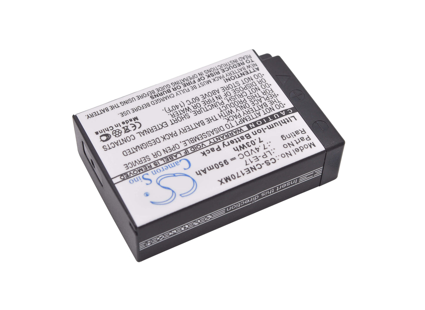 7.4V, 950mAh, Li-ion Battery fits Saramonic, Vmiclink5 Rx+, Vmiclink5 Systems, 7.03Wh