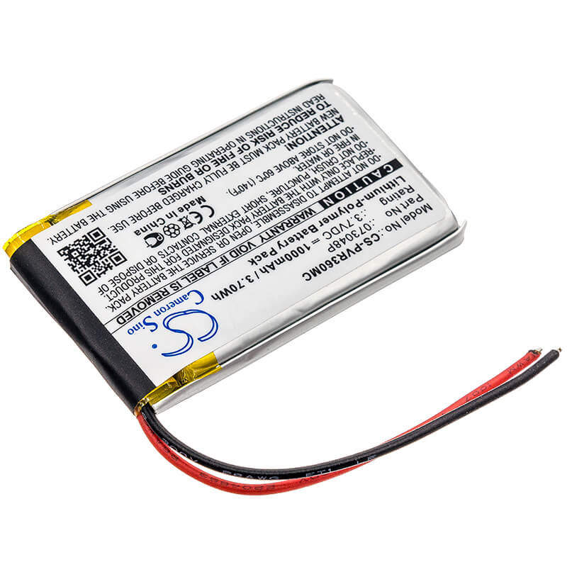 3.7V, 1000mAh, Li-Polymer Battery fits Polaroid, 360 Dual Lens Vr Camera, R360, 3.7Wh