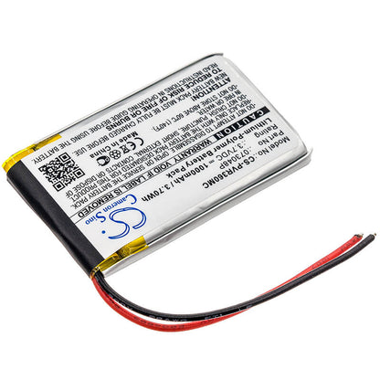 3.7V, 1000mAh, Li-Polymer Battery fits Polaroid, 360 Dual Lens Vr Camera, R360, 3.7Wh