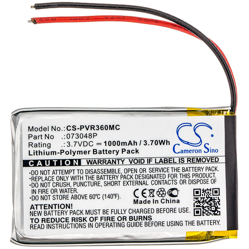 3.7V, 1000mAh, Li-Polymer Battery fits Polaroid, 360 Dual Lens Vr Camera, R360, 3.7Wh