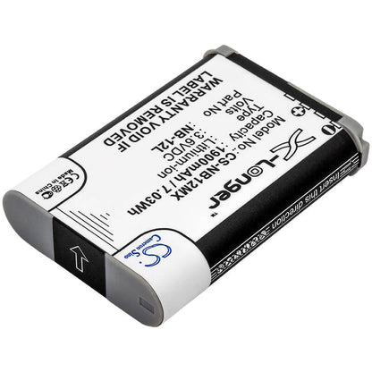 3.6V, 1900mAh, Li-ion Battery fits Canon, Legria Mini X, Powershot G1x Mark ?, 6.84Wh