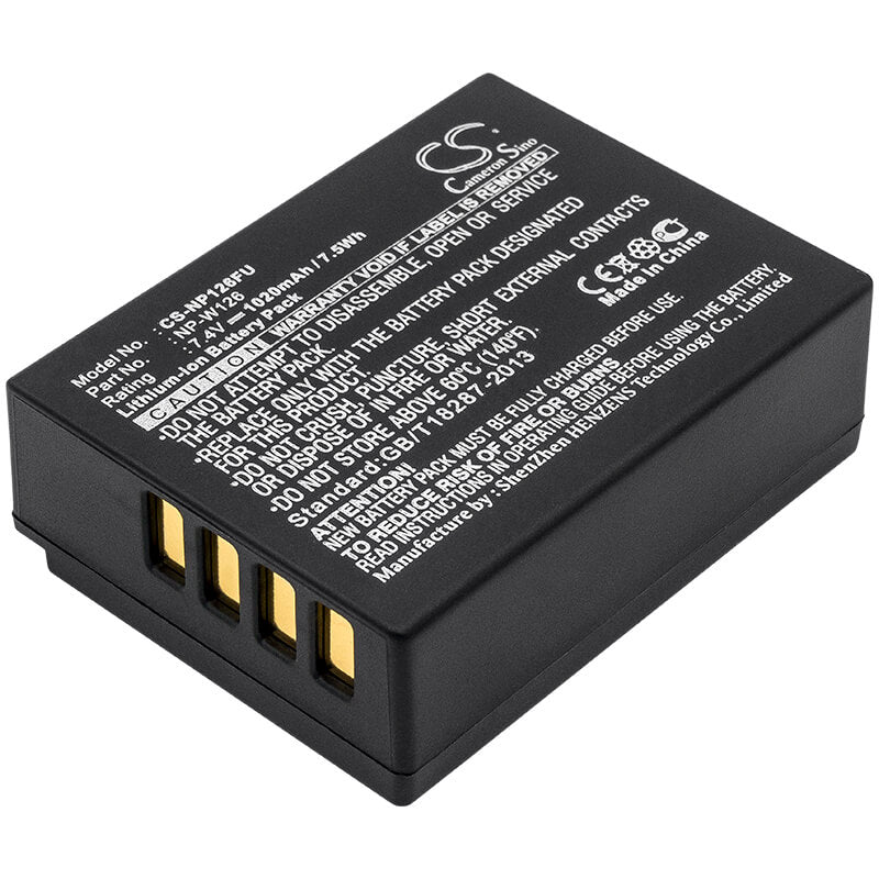 7.4V, 1020mAh, Li-ion Battery fits Fujifilm, Finepix Hs30, Finepix Hs30exr, 7.548Wh
