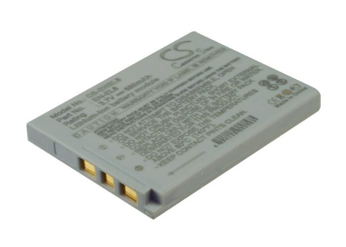 3.7V, 650mAh, Li-ion Battery fits Nikon, Coolpix P1, Coolpix P2, 2.405Wh
