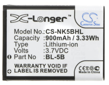 Camera 3.7V, 900mAh, Li-ion Battery fits Ispan, Ddv-965, 3.33Wh