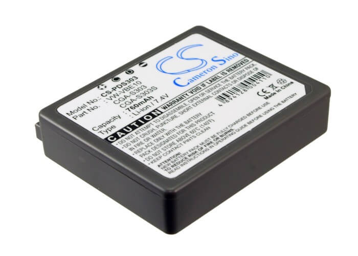 7.4V, 760mAh, Li-ion Battery fits Panasonic, Sdr-s100, Sdr-s100eg-s, 5.624Wh