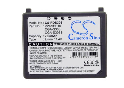 7.4V, 760mAh, Li-ion Battery fits Panasonic, Sdr-s100, Sdr-s100eg-s, 5.624Wh
