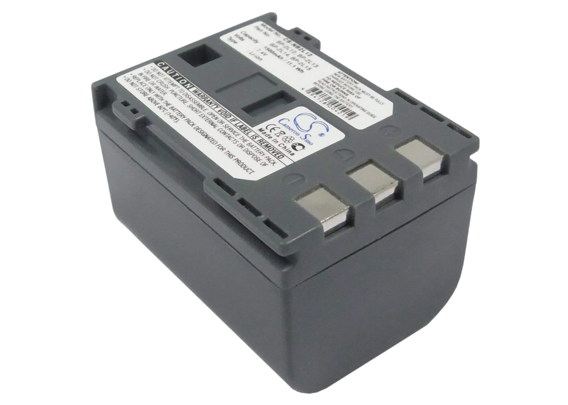 7.4V, 1500mAh, Li-ion Battery fits Canon, Dc310, Dc320, 11.1Wh