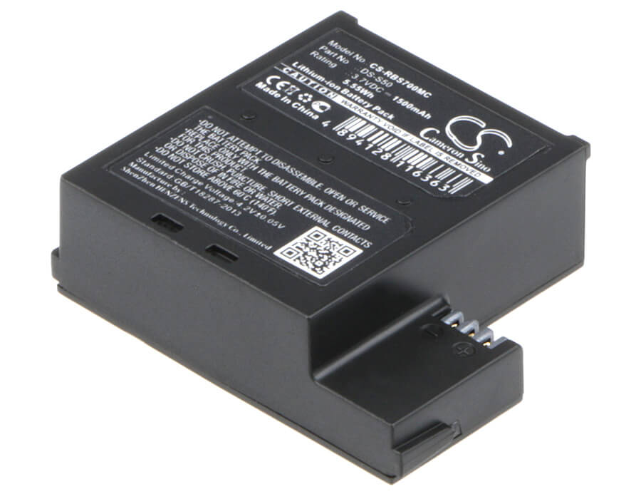 3.7V, 1500mAh, Li-ion Battery fits Aee, D33, Magicam D33, 5.55Wh