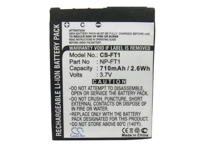 3.7V, 710mAh, Li-ion Battery fits Sony, Cyber-shot Dsc-l1, Cyber-shot Dsc-l1/b, 2.627Wh