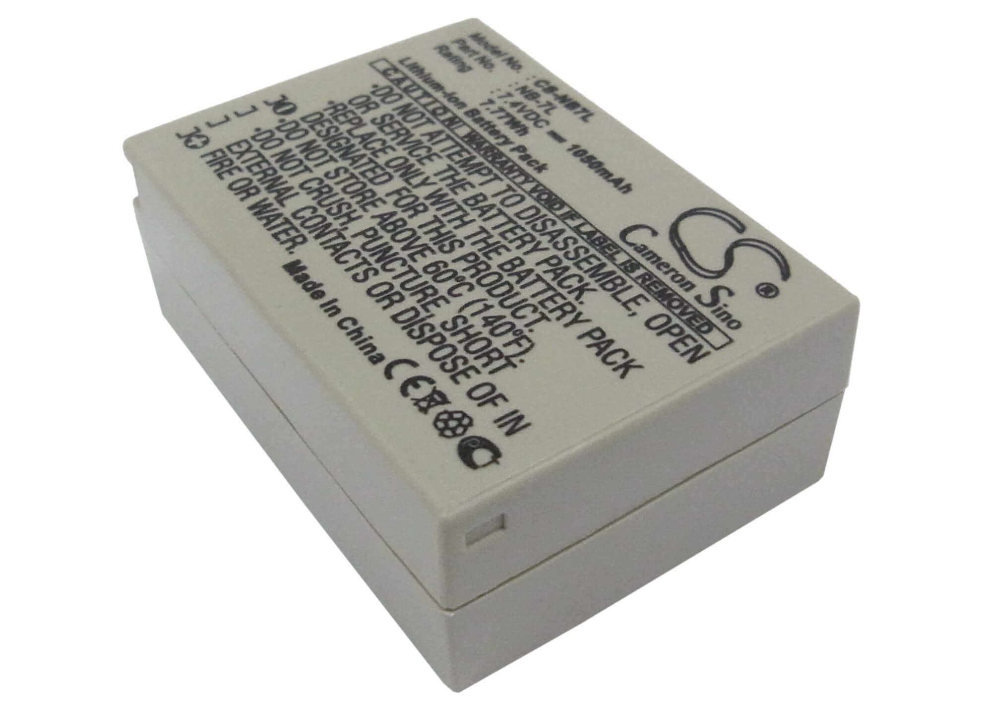 7.4V, 1050mAh, Li-ion Battery fits Canon, Powershot G10, Powershot G10 Is, 7.77Wh
