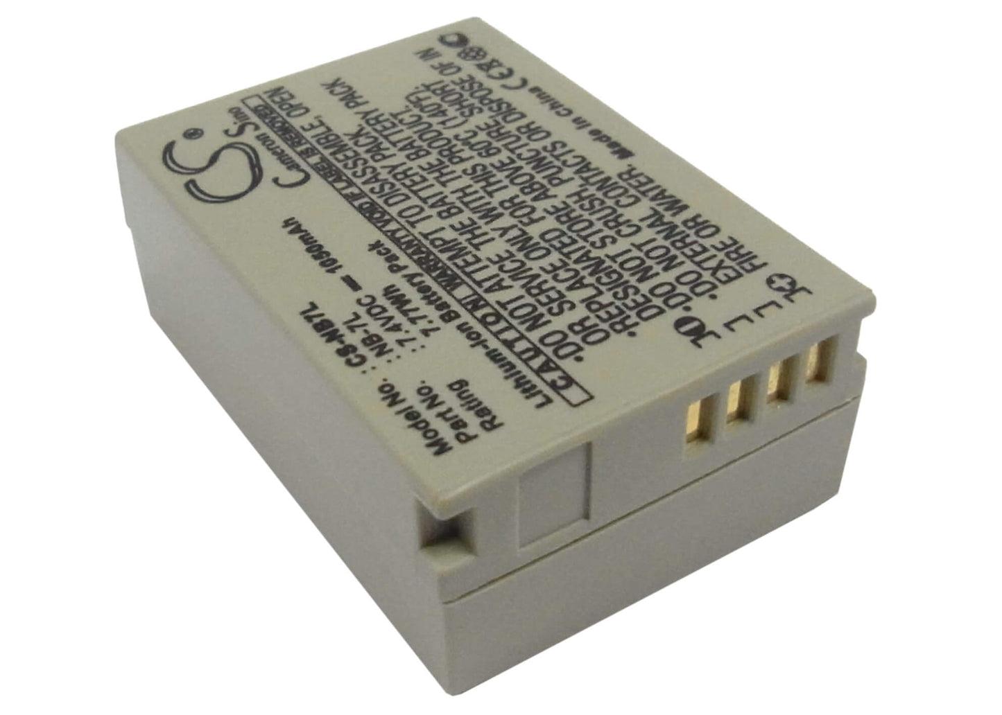 7.4V, 1050mAh, Li-ion Battery fits Canon, Powershot G10, Powershot G10 Is, 7.77Wh
