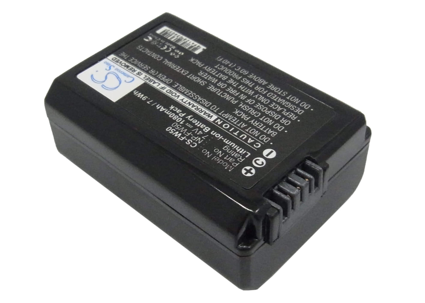 7.4V, 1080mAh, Li-ion Battery fits Sony, Dlsr A55, slt-a35b, 7.992Wh